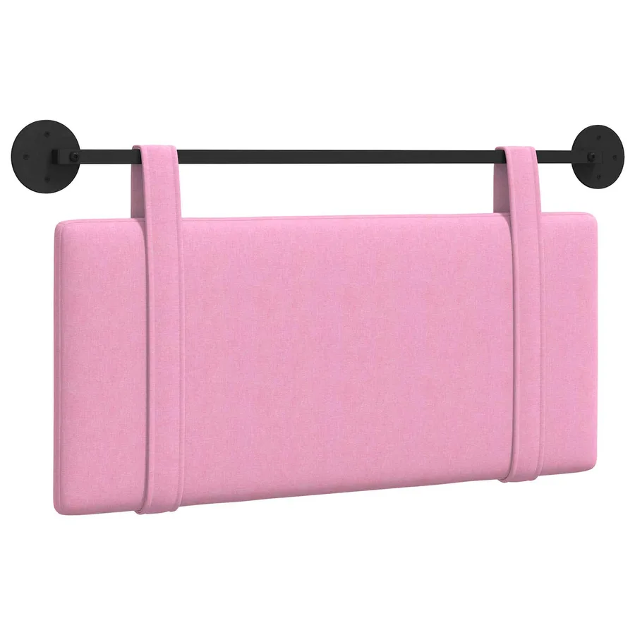 Tête de lit suspendue Rose Tissu - 2