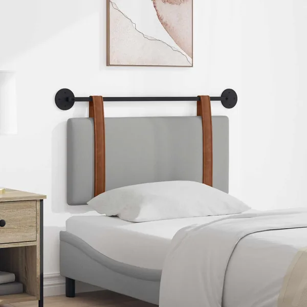 Tête de lit suspendue Gris nuage PU antique