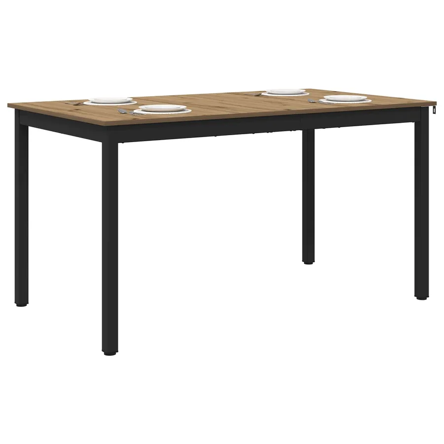 Table de salle à manger / Table de repas 140 x 80 x 75 cm MÉTAL - 3