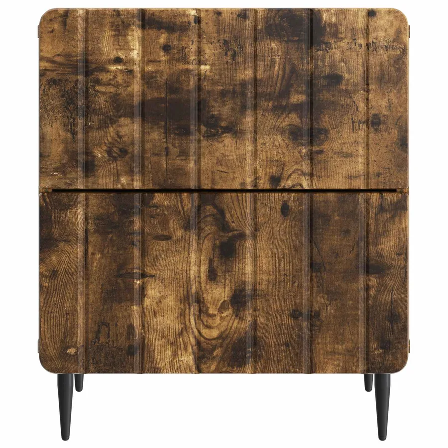 Cabinet de chevet avec tiroir Chêne fumé 43 x 34,5 x 49,5 cm - 5