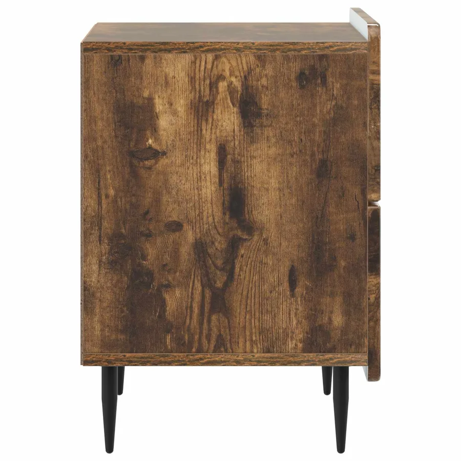 Cabinet de chevet avec tiroir Chêne fumé 43 x 34,5 x 49,5 cm - 6
