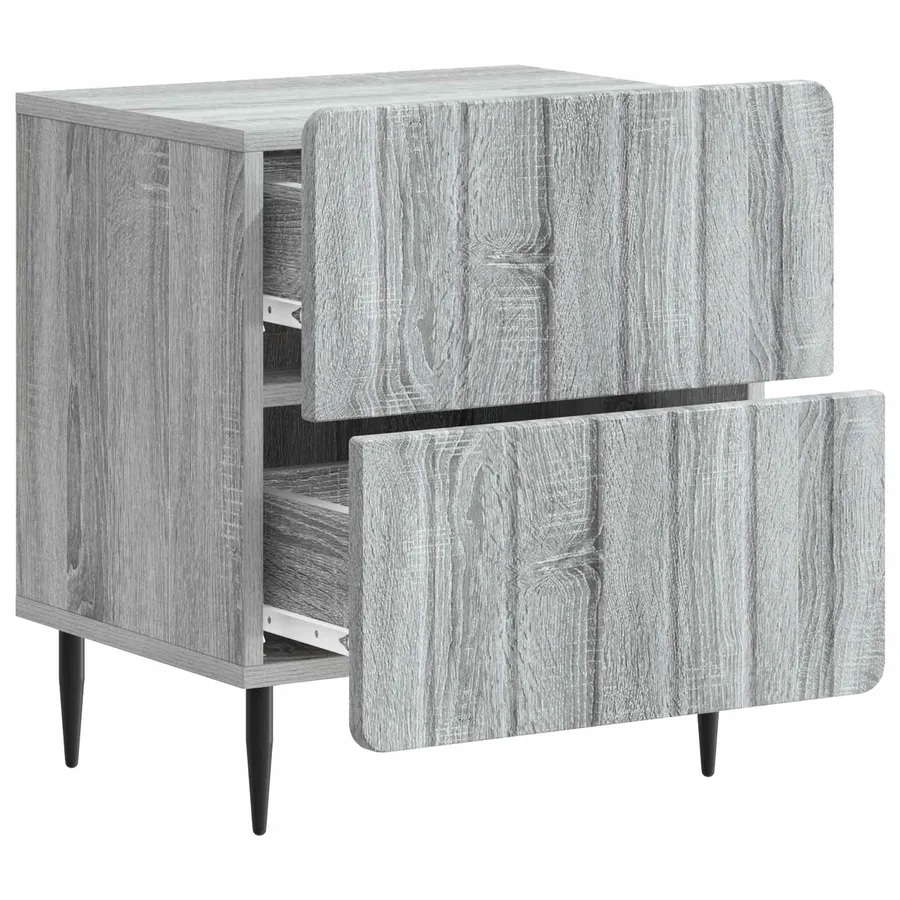 Cabinet de chevet avec tiroir Sonoma gris 43 x 34,5 x 49,5 cm - 4