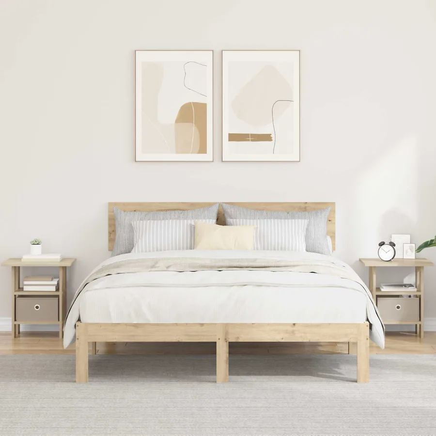 Table de chevet avec tiroir 2 pcs Chêne Sonoma 41 x 40 x 45 cm