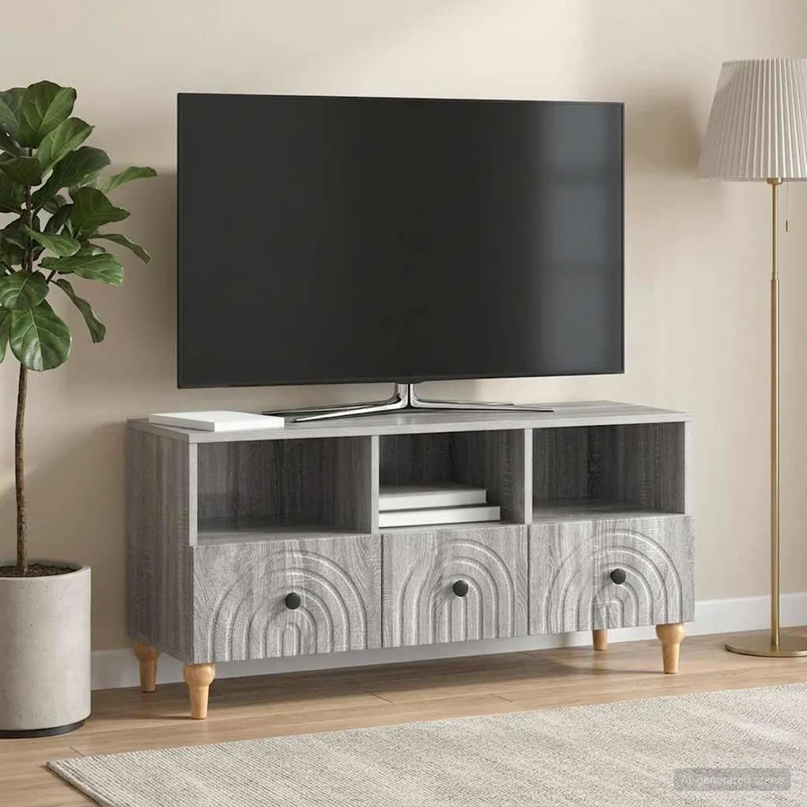 Meuble TV Gris Sonoma 102 x 34,5 x 50 cm Bois d’ingénierie - 4