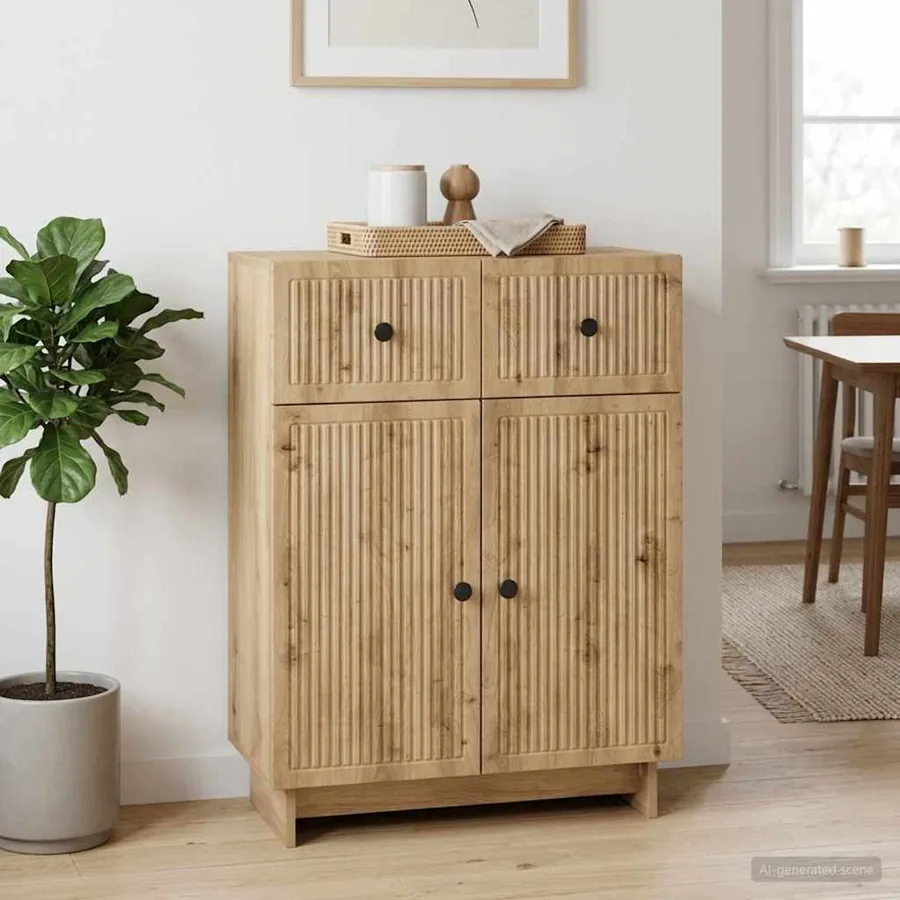 Buffet Chêne artisanal 66 x 34,5 x 90 cm Bois d'ingénierie