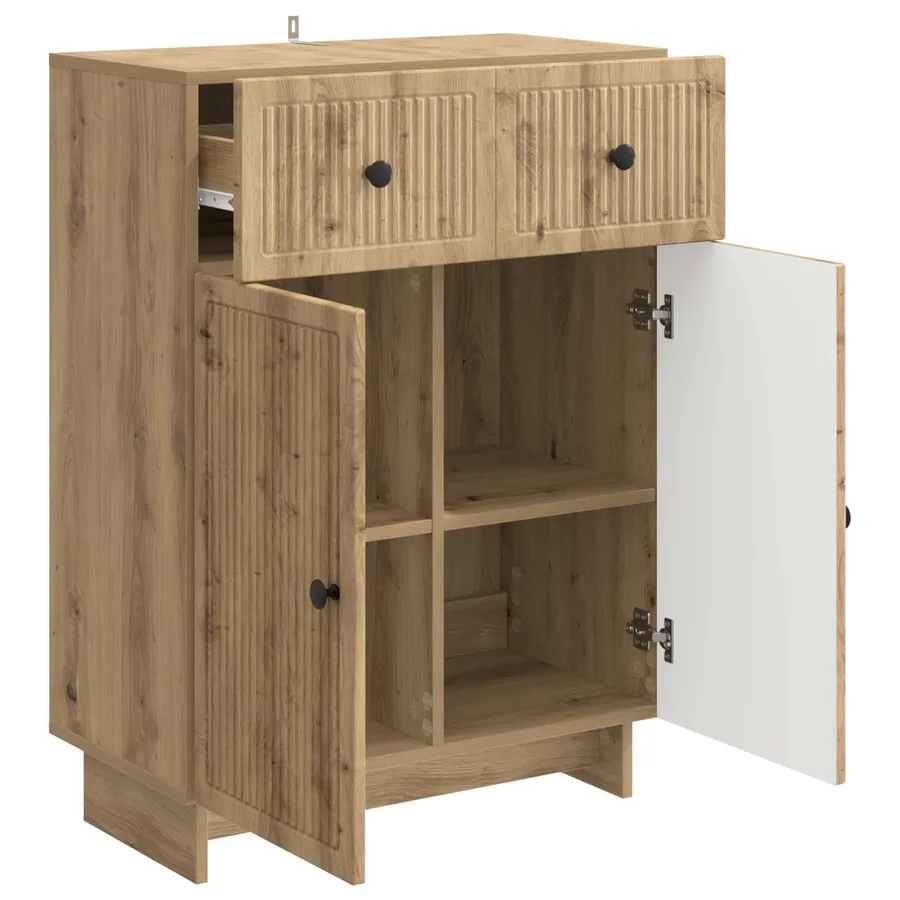 Buffet Chêne artisanal 66 x 34,5 x 90 cm Bois d'ingénierie - 5