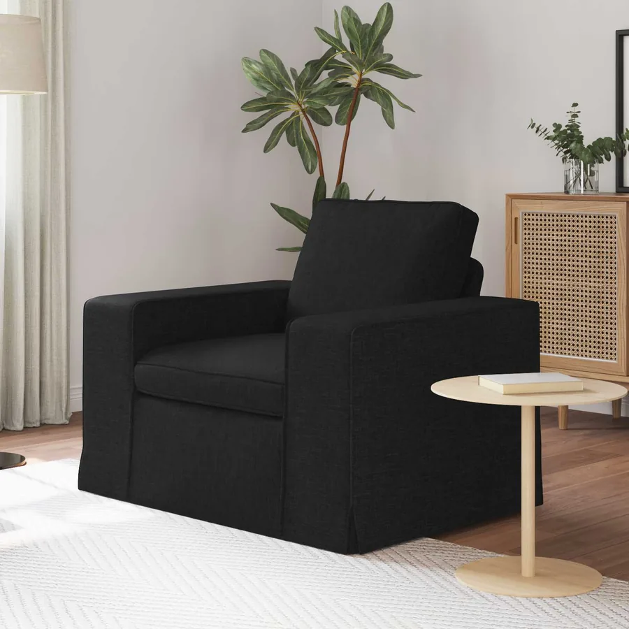 Canapé Noir 103 x 80 x 82 cm tissu