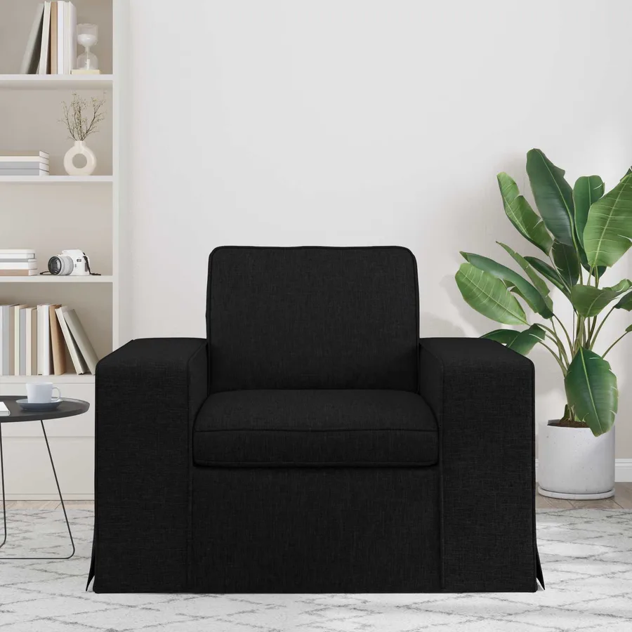 Canapé Noir 103 x 80 x 82 cm tissu - 3