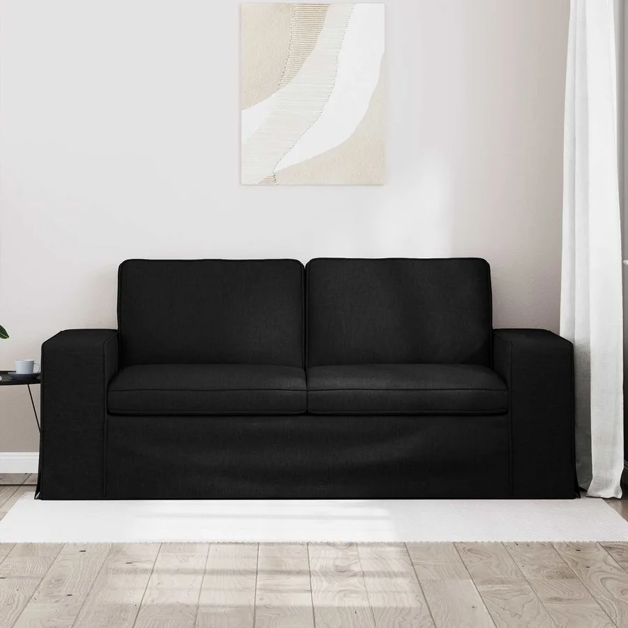Canapé Noir 182 x 80 x 82 cm tissu - 3