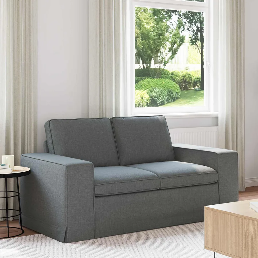 Canapé Gris foncé 162 x 80 x 82 cm tissu