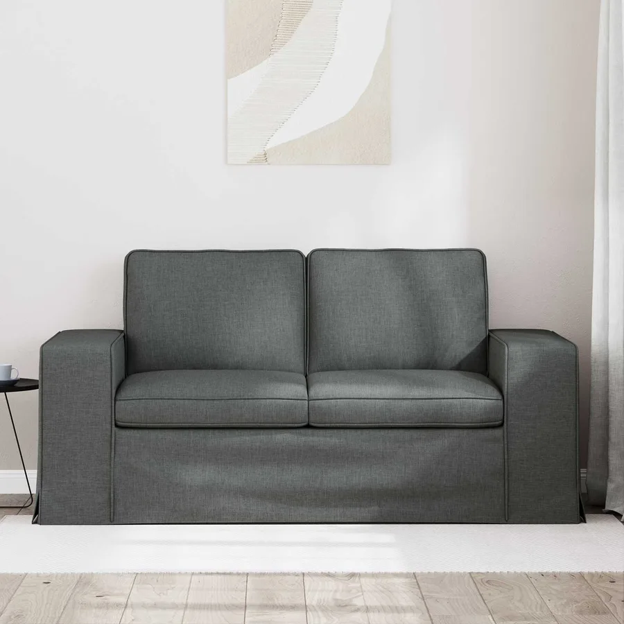 Canapé Gris foncé 162 x 80 x 82 cm tissu - 3