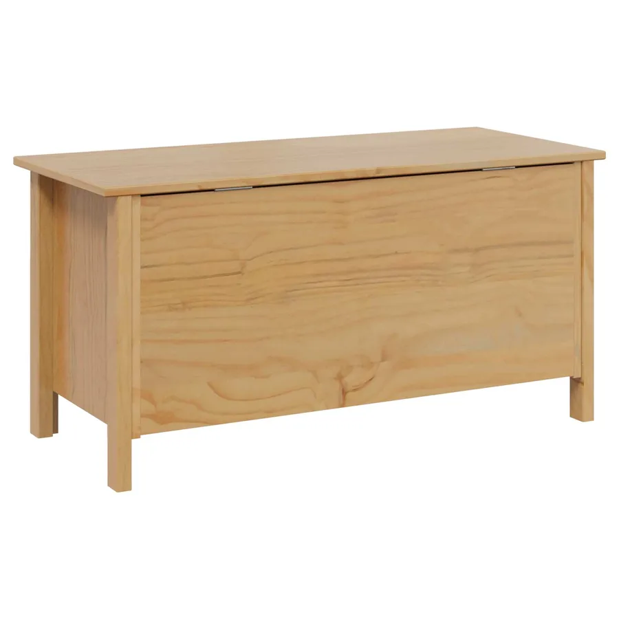 Boîte de rangement HILL Marron miel 90 x 40 x 45 cm Pin massif - 7