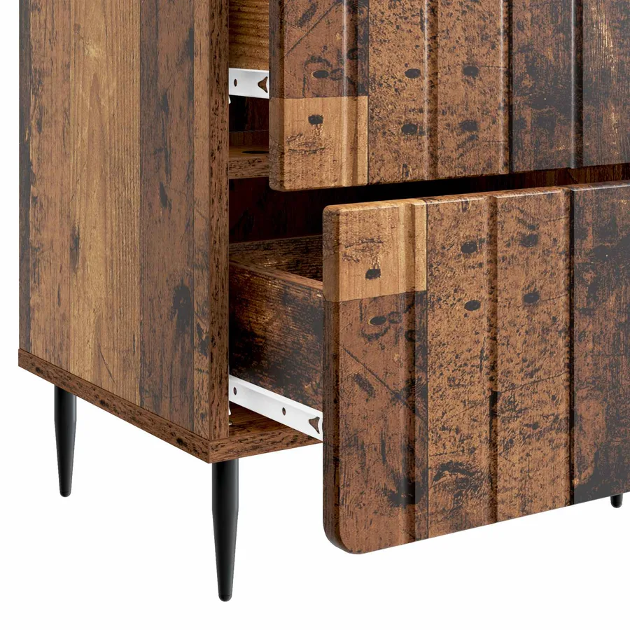 Cabinet de chevet avec tiroir Bois ancien 43 x 34,5 x 49,5 cm - 9