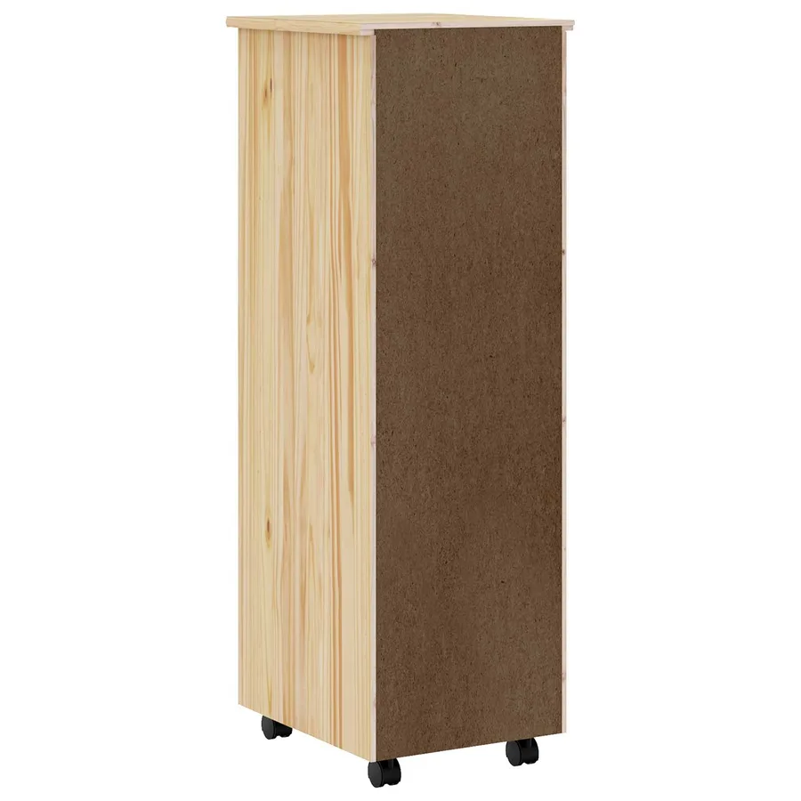 Cabinet Roulant avec Tiroirs avec roue MOSS Vernis transparent - 7
