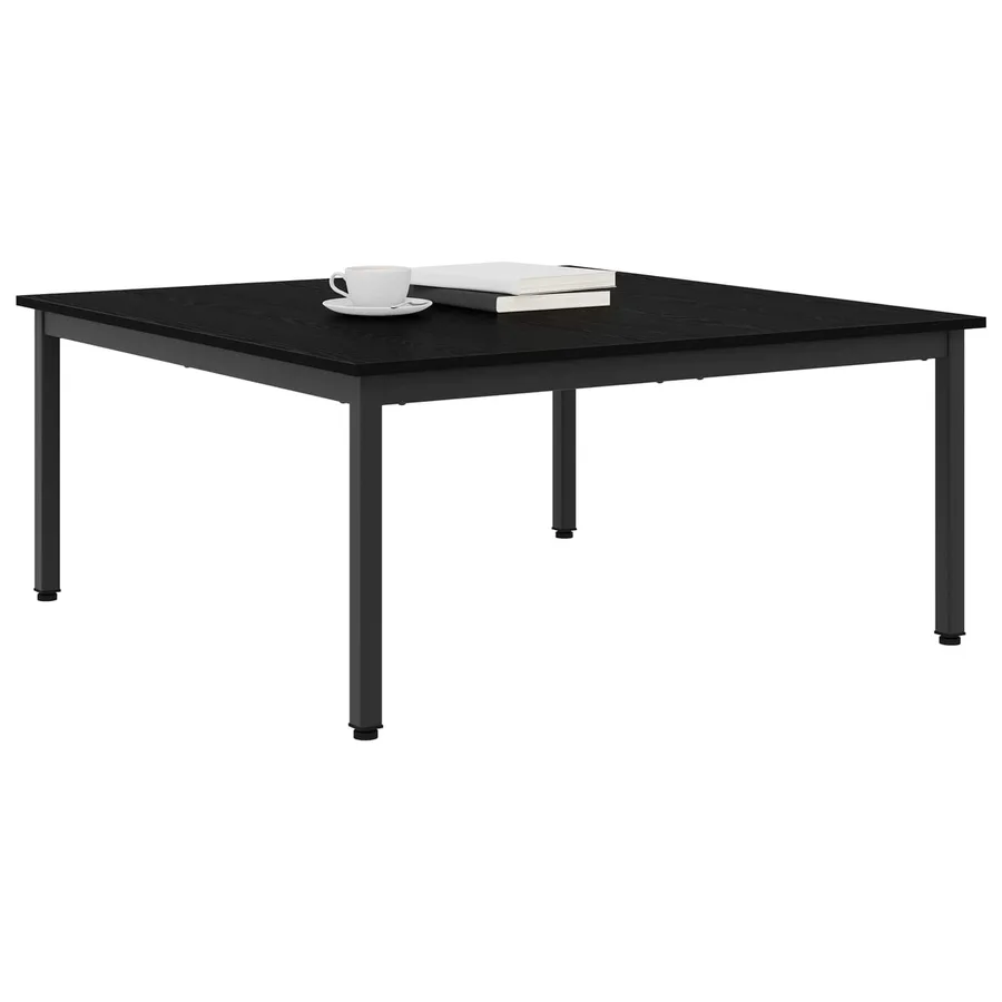 Table basse Chêne noir 100 x 100 x 45 cm Bois d'ingénierie - 3