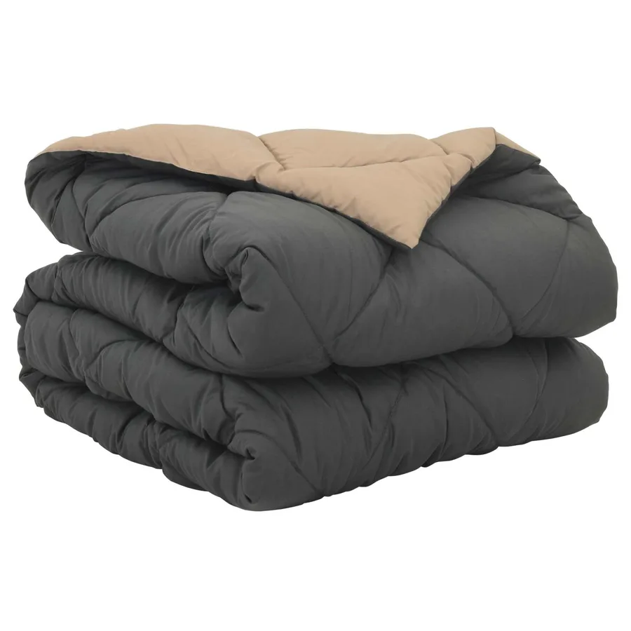 Duvet complet toute l'année Anthracite et Taupe 135 x 200 cm - 2