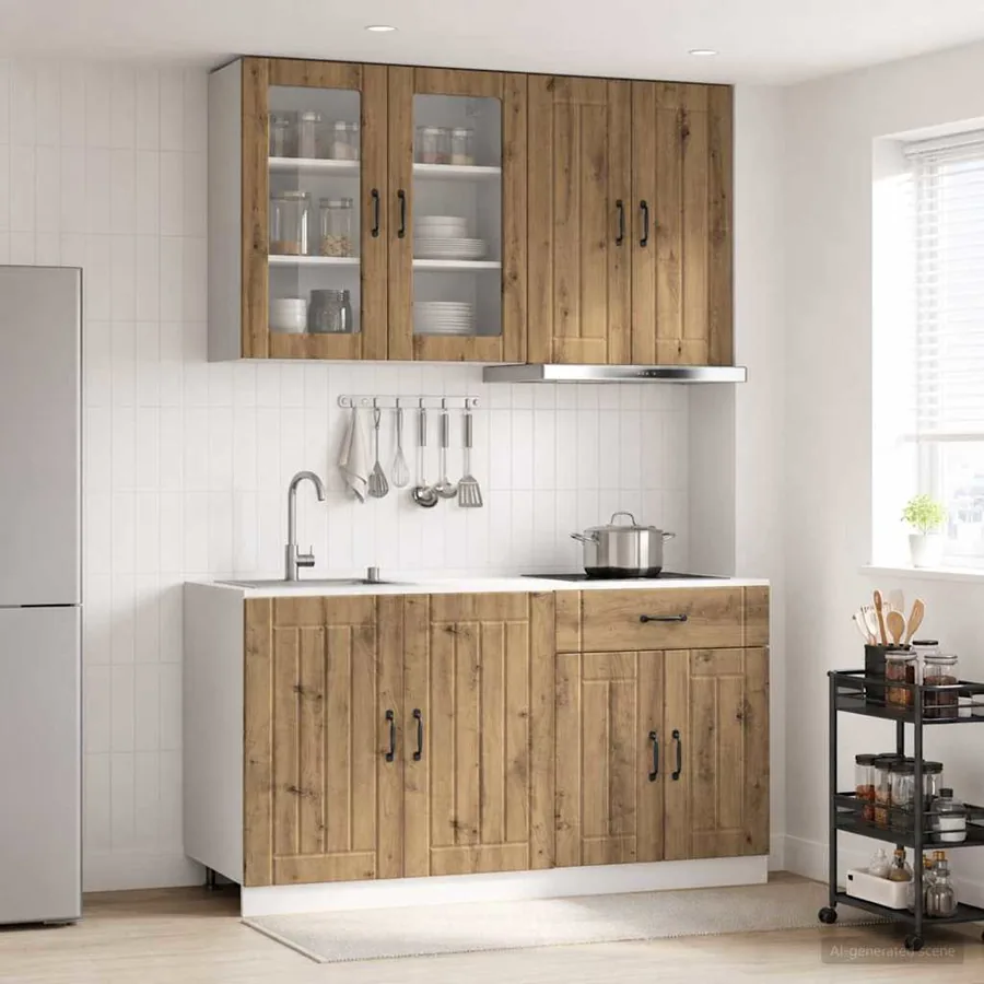 Unité de cuisine LUCCA 4 pcs Chêne artisanal Bois d'ingénierie