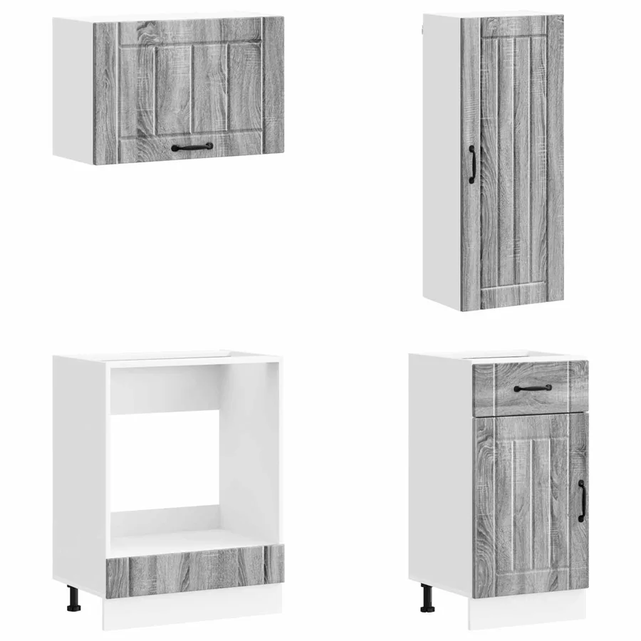 Unité de cuisine LUCCA 8 pcs Sonoma gris Bois d'ingénierie - 4