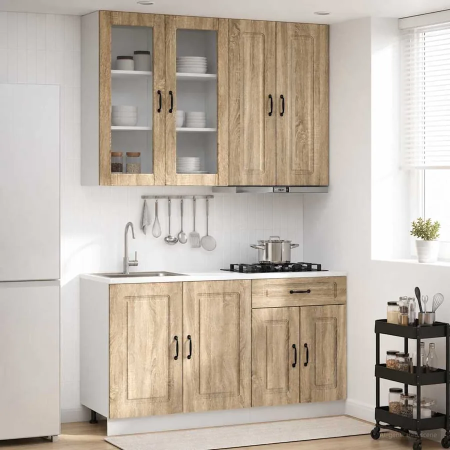 Unité de cuisine KALMAR 4 pcs Chêne Sonoma Bois d'ingénierie