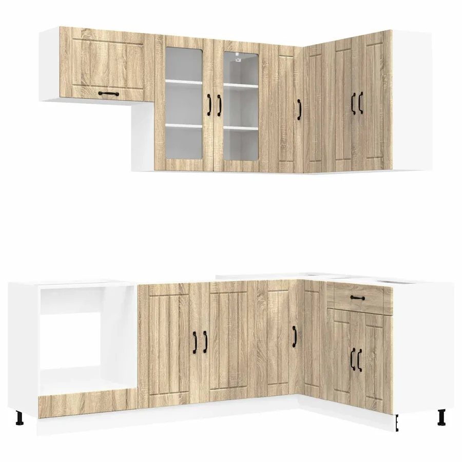 Unité de cuisine LUCCA 8 pcs Chêne Sonoma Bois d'ingénierie - 2