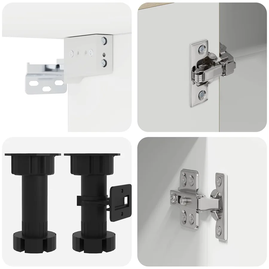 Unité de cuisine KALMAR 8 pcs Noir Bois d'ingénierie - 5