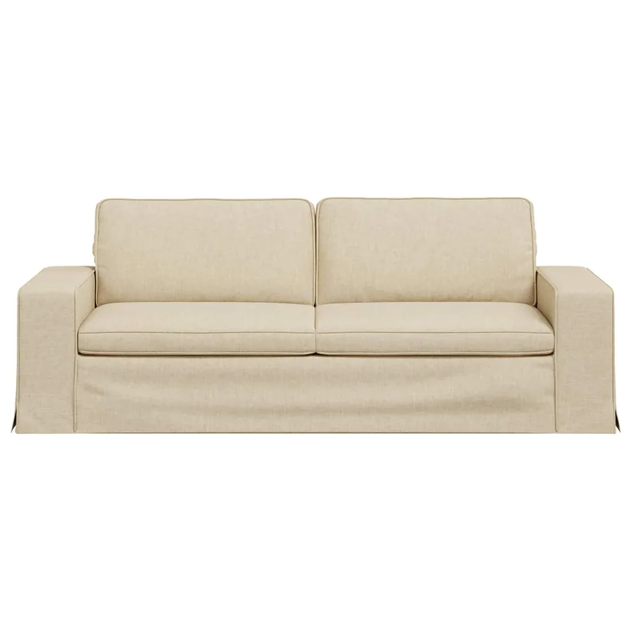 Canapé Crème 222 x 80 x 82 cm tissu - 4