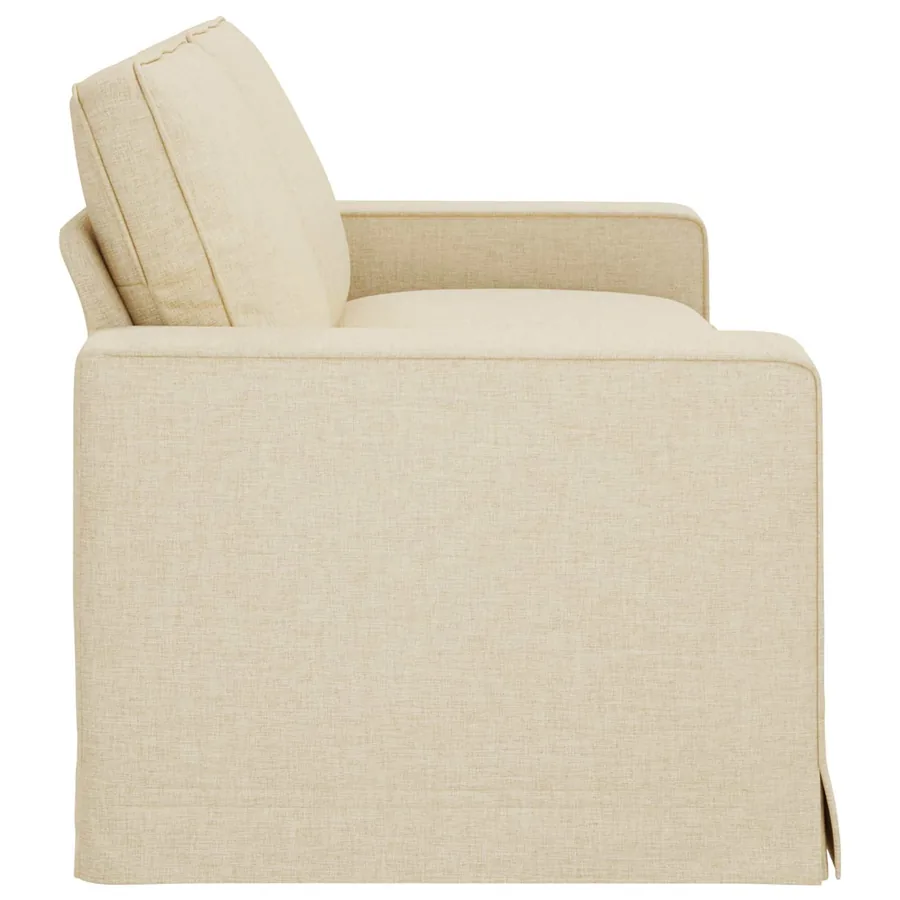 Canapé Crème 222 x 80 x 82 cm tissu - 5