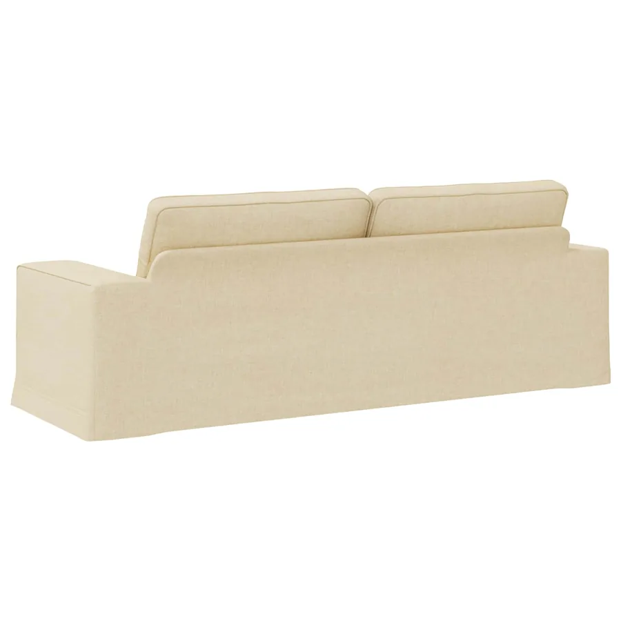 Canapé Crème 222 x 80 x 82 cm tissu - 6