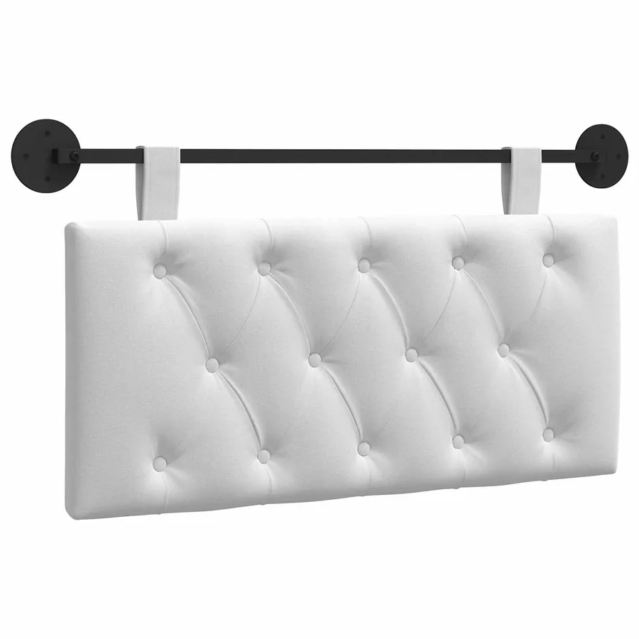Tête de lit suspendue Blanc Tissu - 2