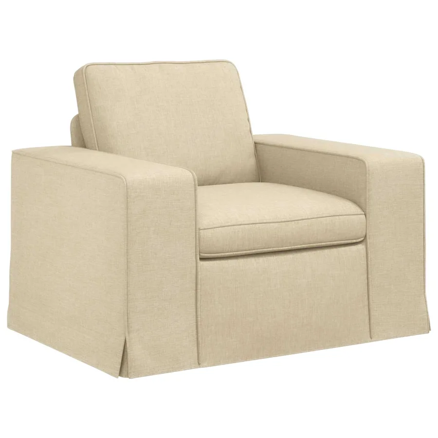 Ensemble de Canapés 2 pcs Crème 222 x 80 x 82 cm tissu - 4