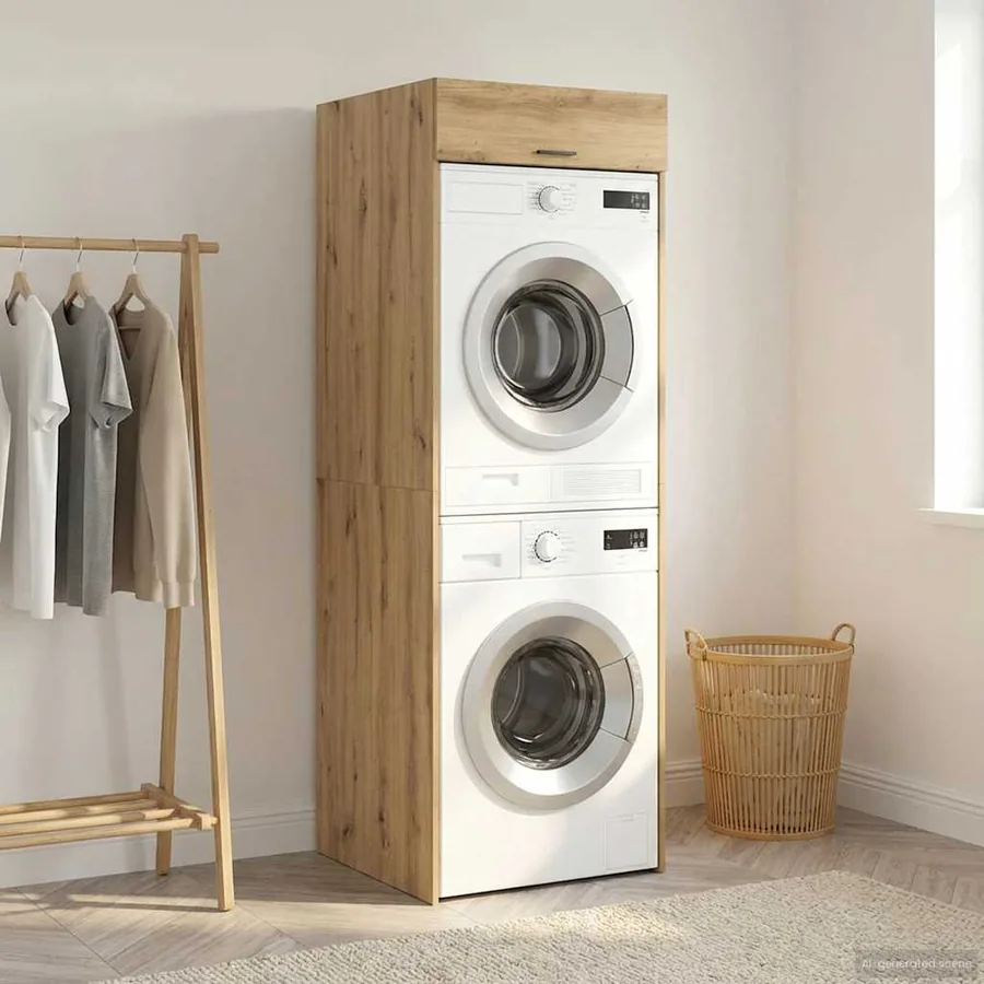 Armoire pour machine à laver Chêne artisanal 67,5 x 68 x 200 cm - 4