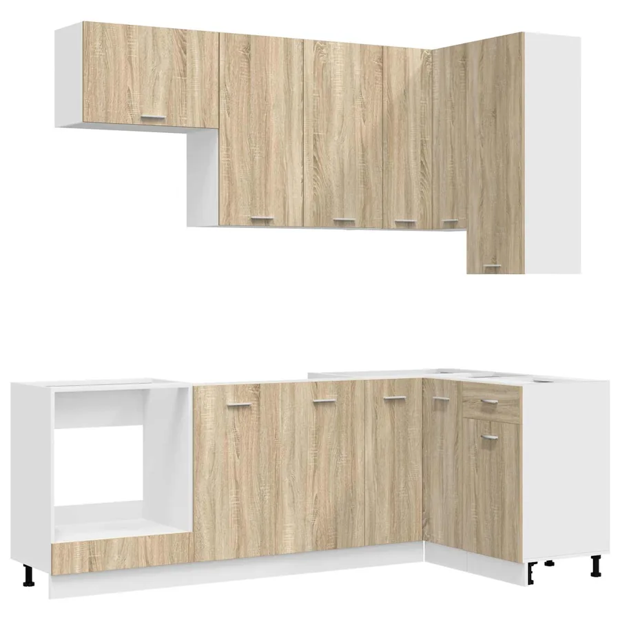 Unité de cuisine LYON 8 pcs Chêne Sonoma Bois d'ingénierie - 2