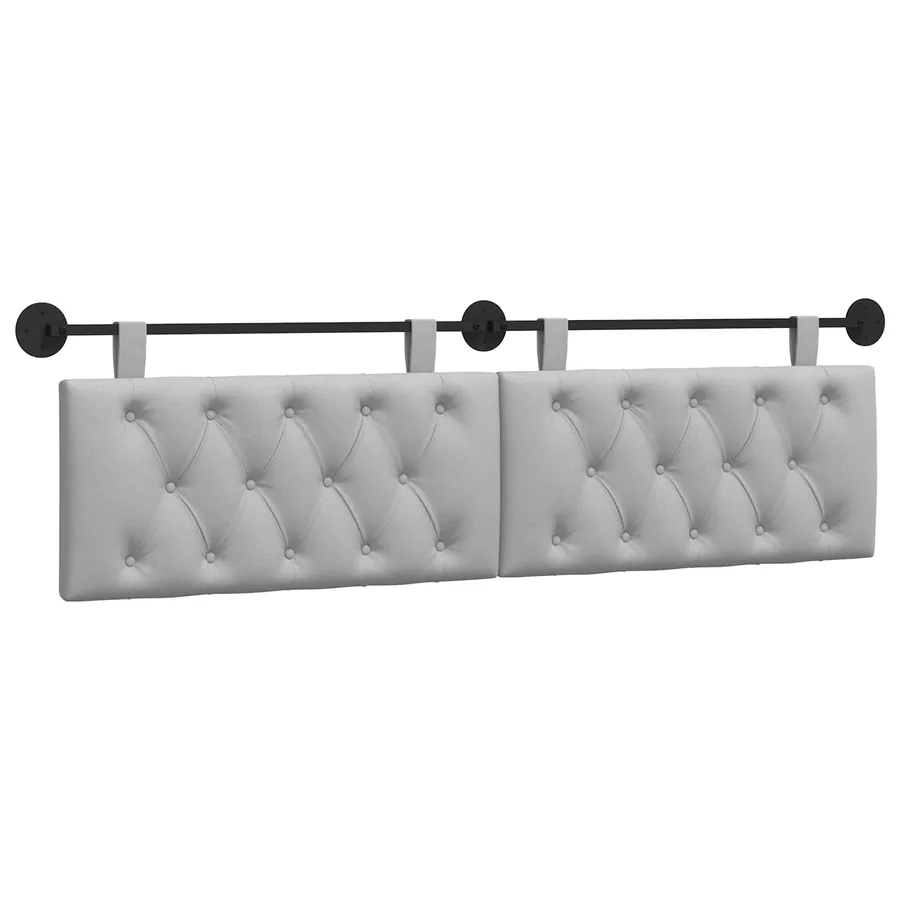 Tête de lit suspendue Gris nuage Tissu - 2