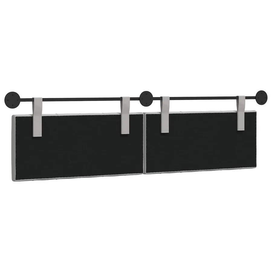 Tête de lit suspendue Gris nuage Tissu - 7