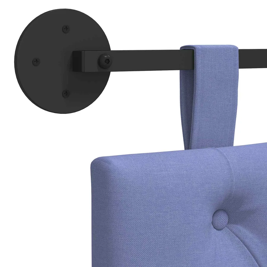 Tête de lit suspendue Bleu denim Tissu - 9