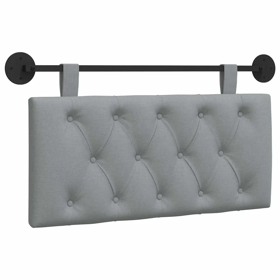 Tête de lit suspendue Gris clair Tissu - 2