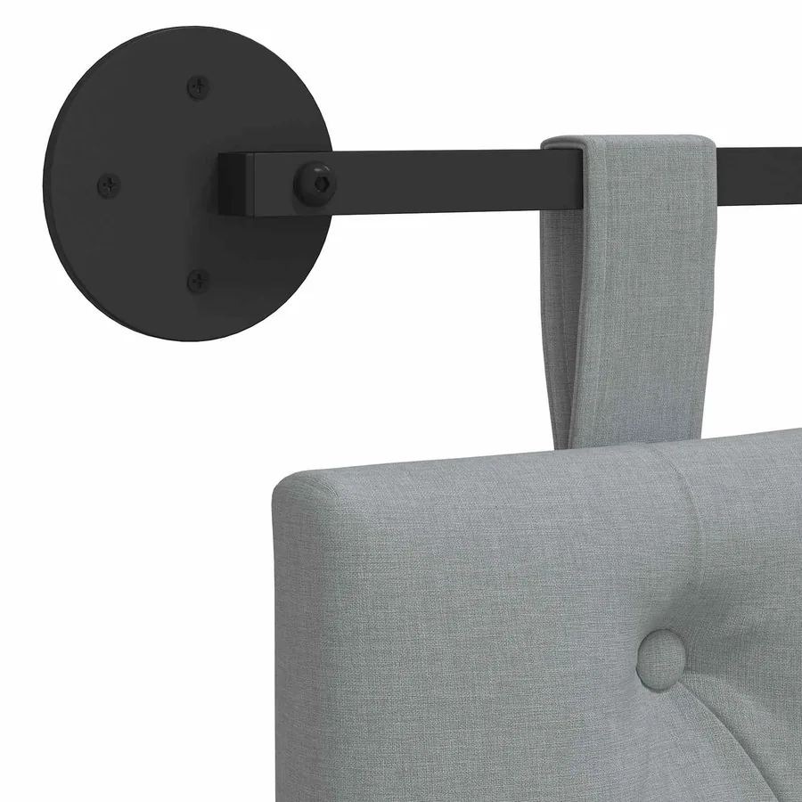 Tête de lit suspendue Gris clair Tissu - 9