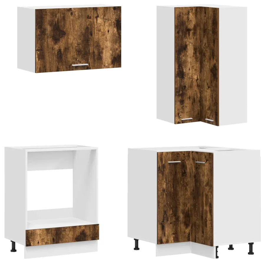 Unité de cuisine LYON 8 pcs Chêne fumé Bois d'ingénierie - 4