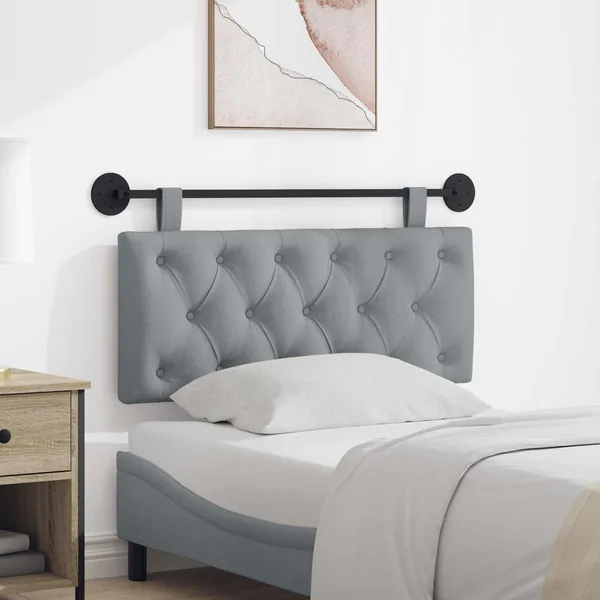 Tête de lit suspendue Gris clair Tissu
