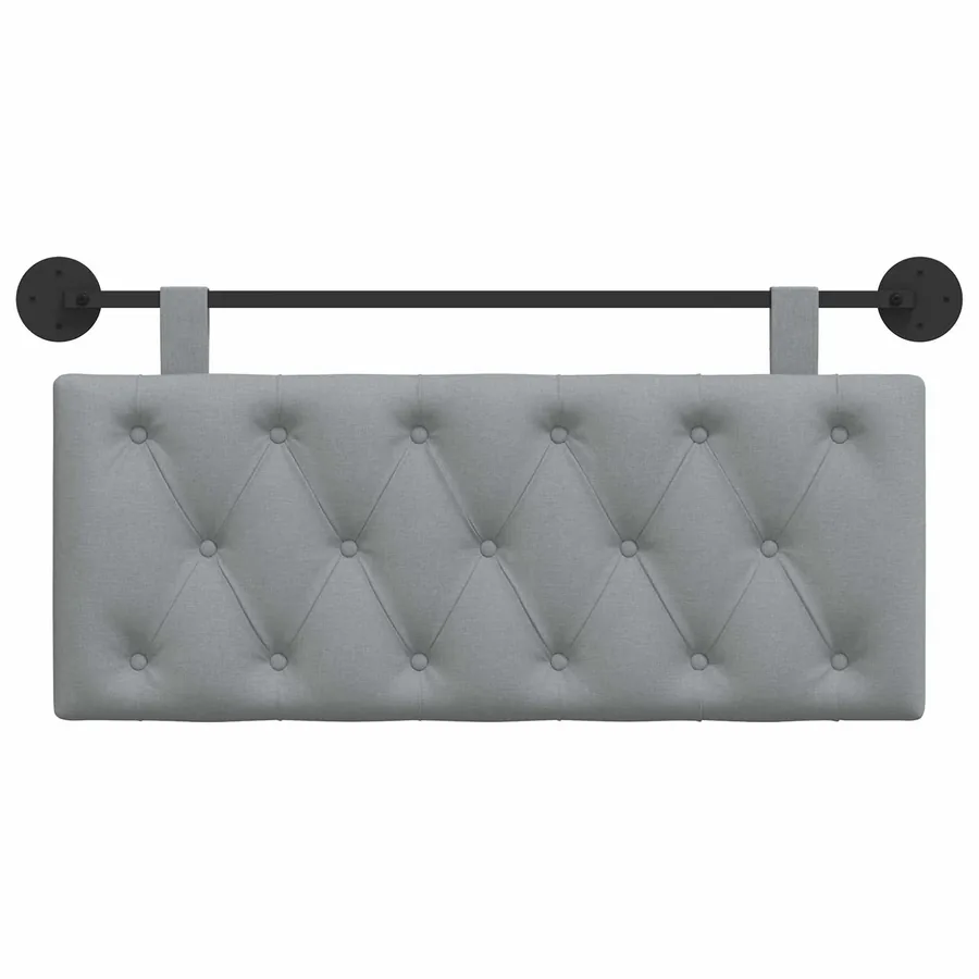 Tête de lit suspendue Gris clair Tissu - 5