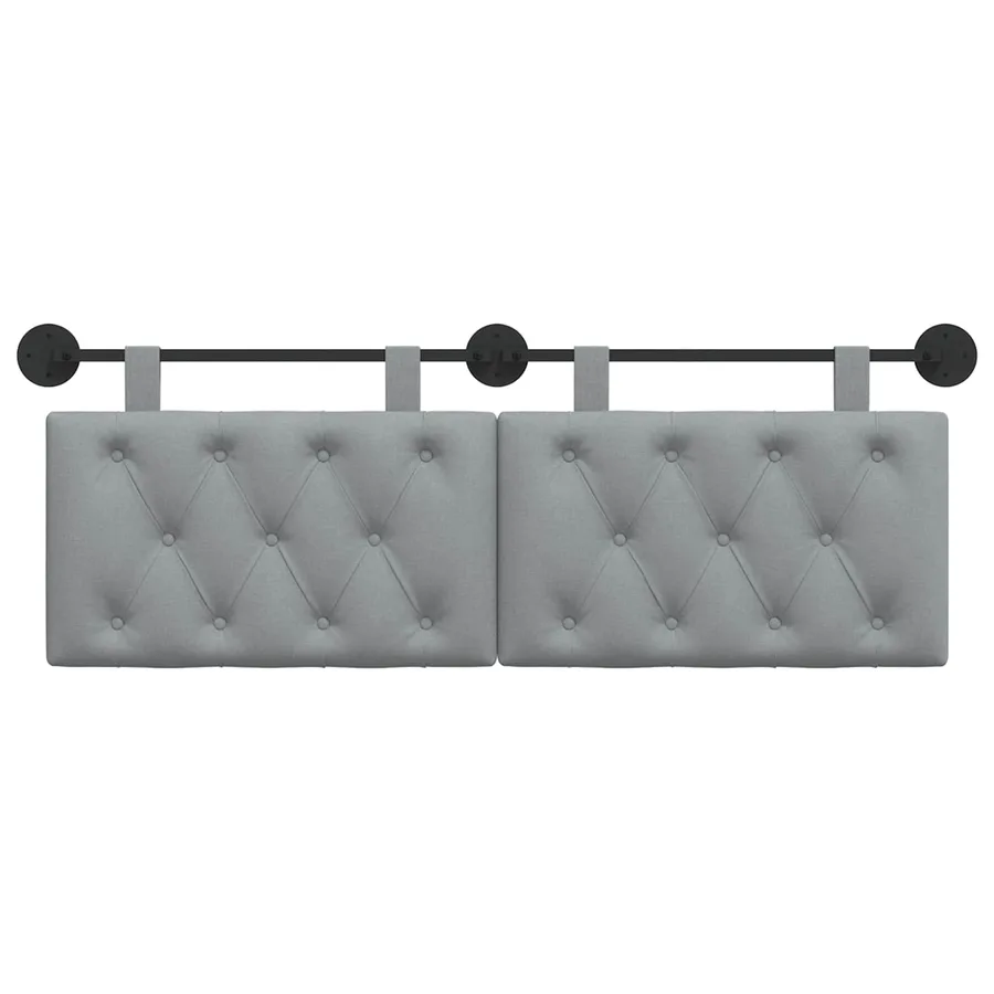 Tête de lit suspendue Gris clair Tissu - 5