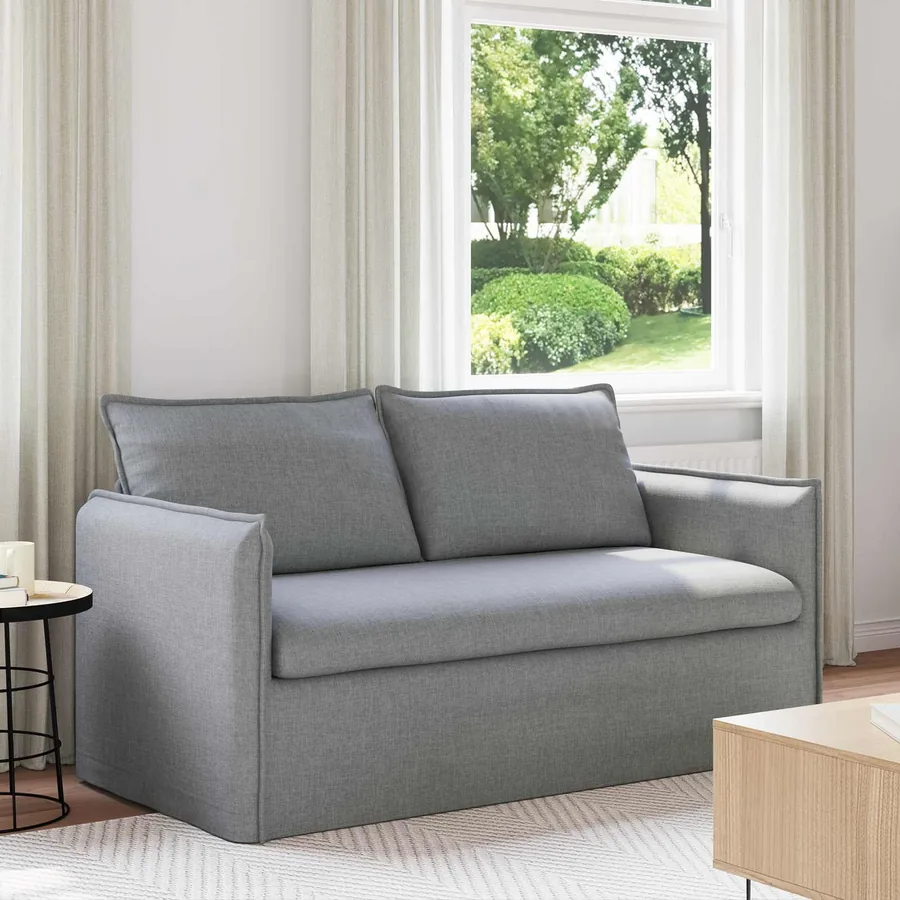 Canapé Gris clair 156 x 82 x 85 cm tissu