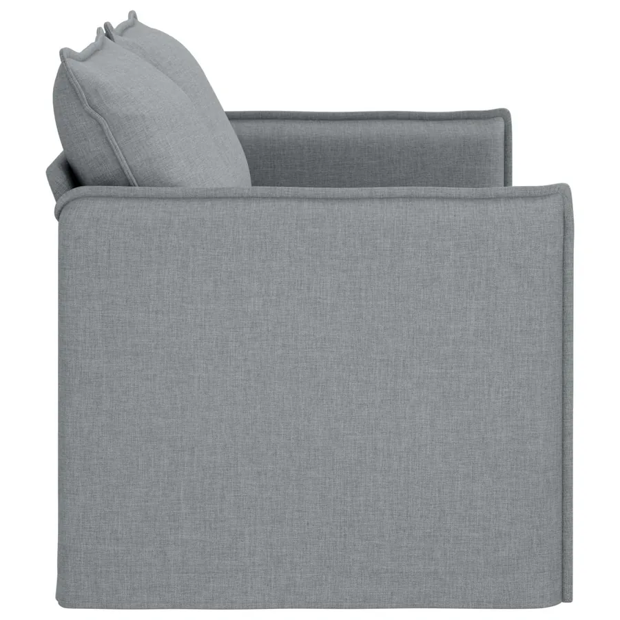 Canapé Gris clair 156 x 82 x 85 cm tissu - 5