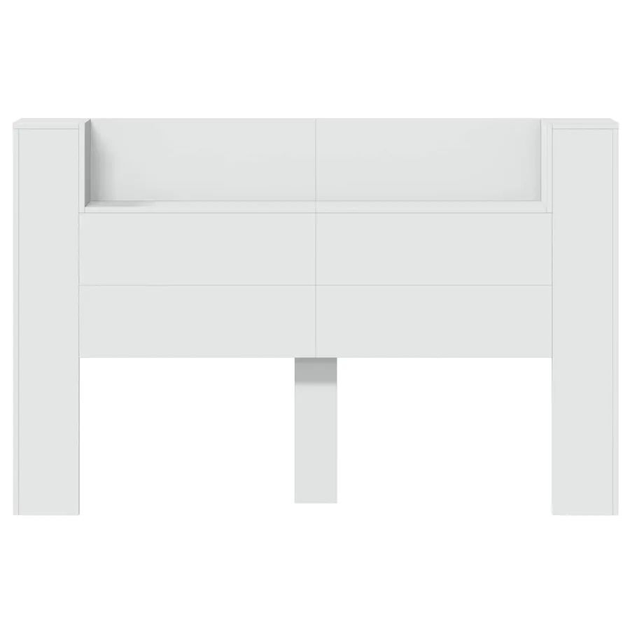 Cabinet de Tête de Lit avec LED Blanc 160 x 16,5 x 103,5 cm - 5