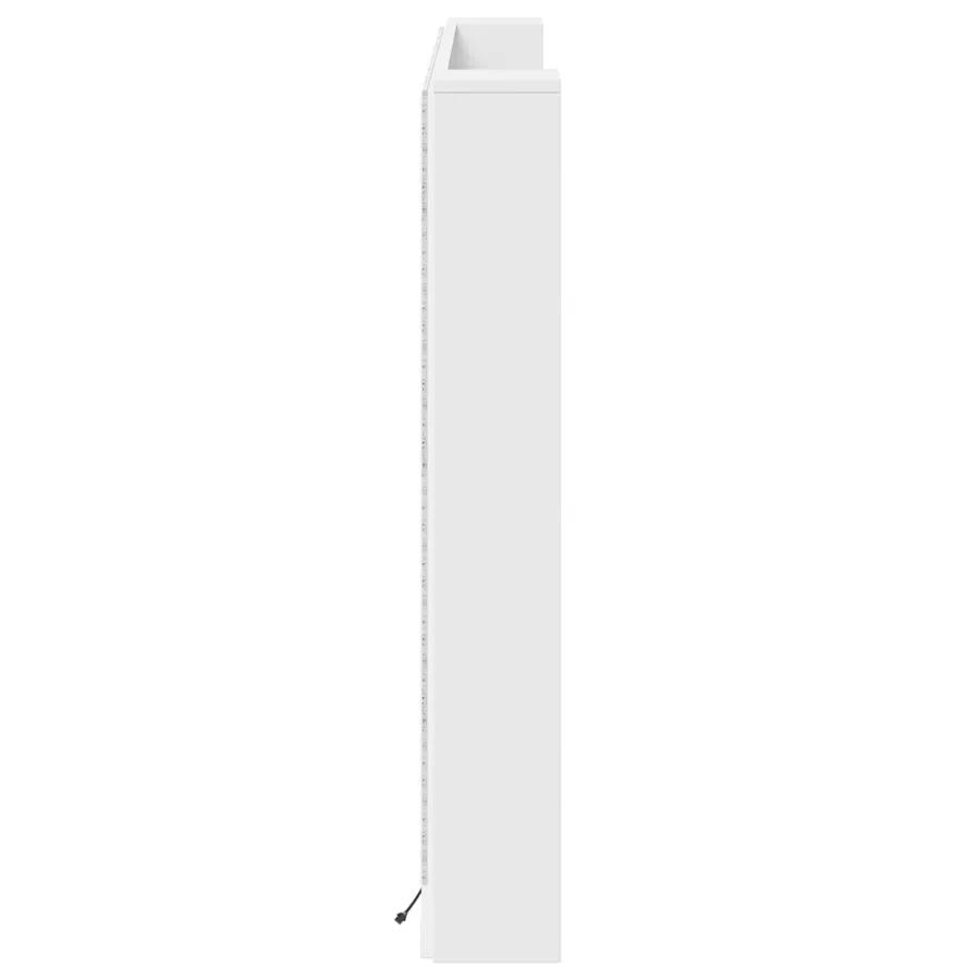 Cabinet de Tête de Lit avec LED Blanc 160 x 16,5 x 103,5 cm - 6