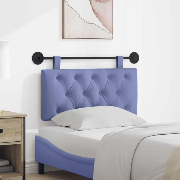 Tête de lit suspendue Bleu denim Tissu