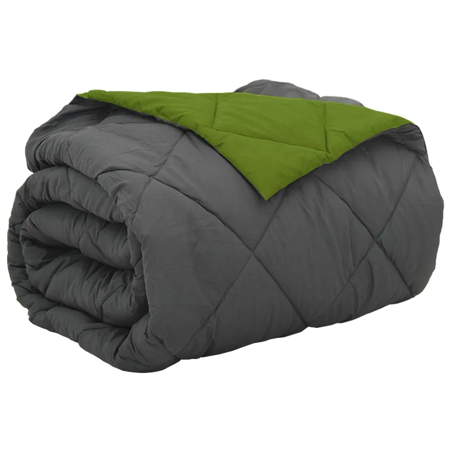 Duvet complet toute l'année Vert et Anthracite 220 x 240 cm - 2