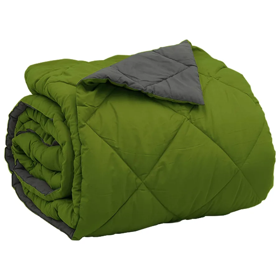 Duvet complet toute l'année Vert et Anthracite 220 x 240 cm - 5