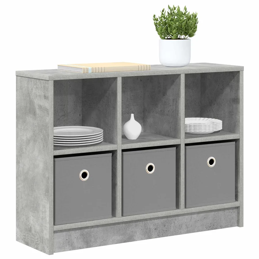Buffet avec tiroir Gris béton 73,5 x 22,5 x 53,5 cm - 3