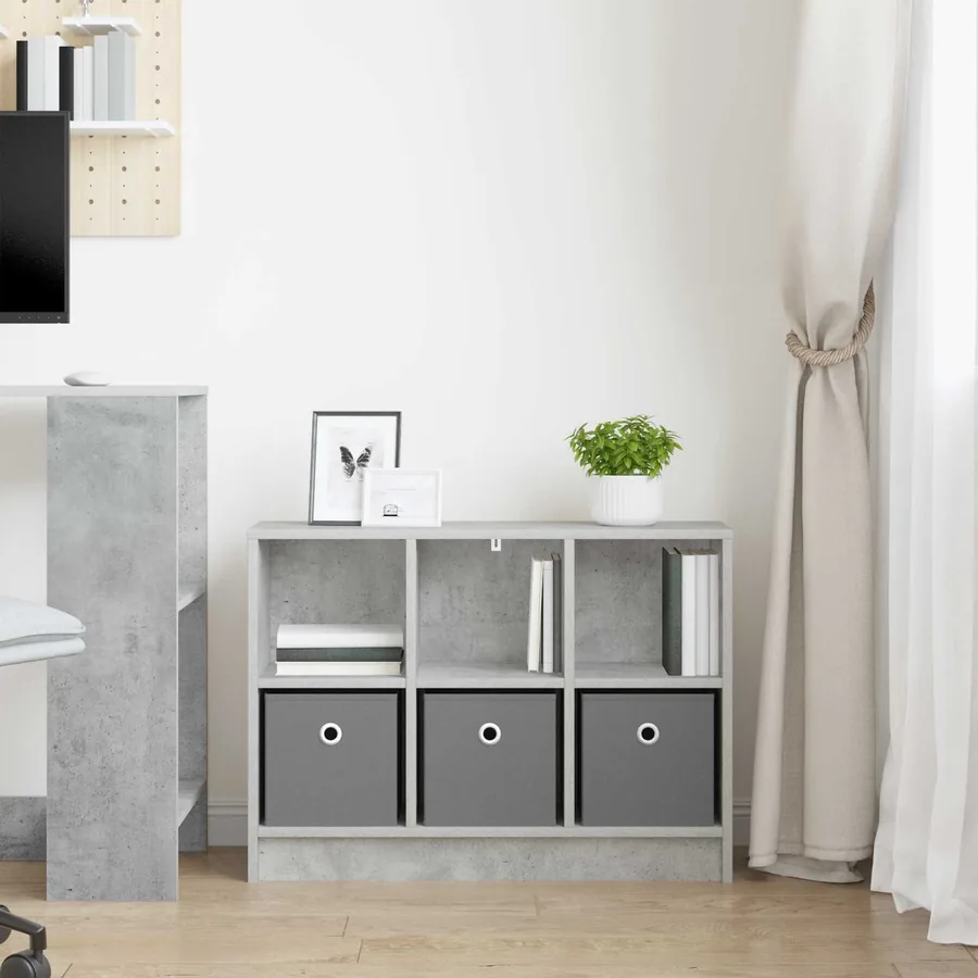 Buffet avec tiroir Gris béton 73,5 x 22,5 x 53,5 cm - 4
